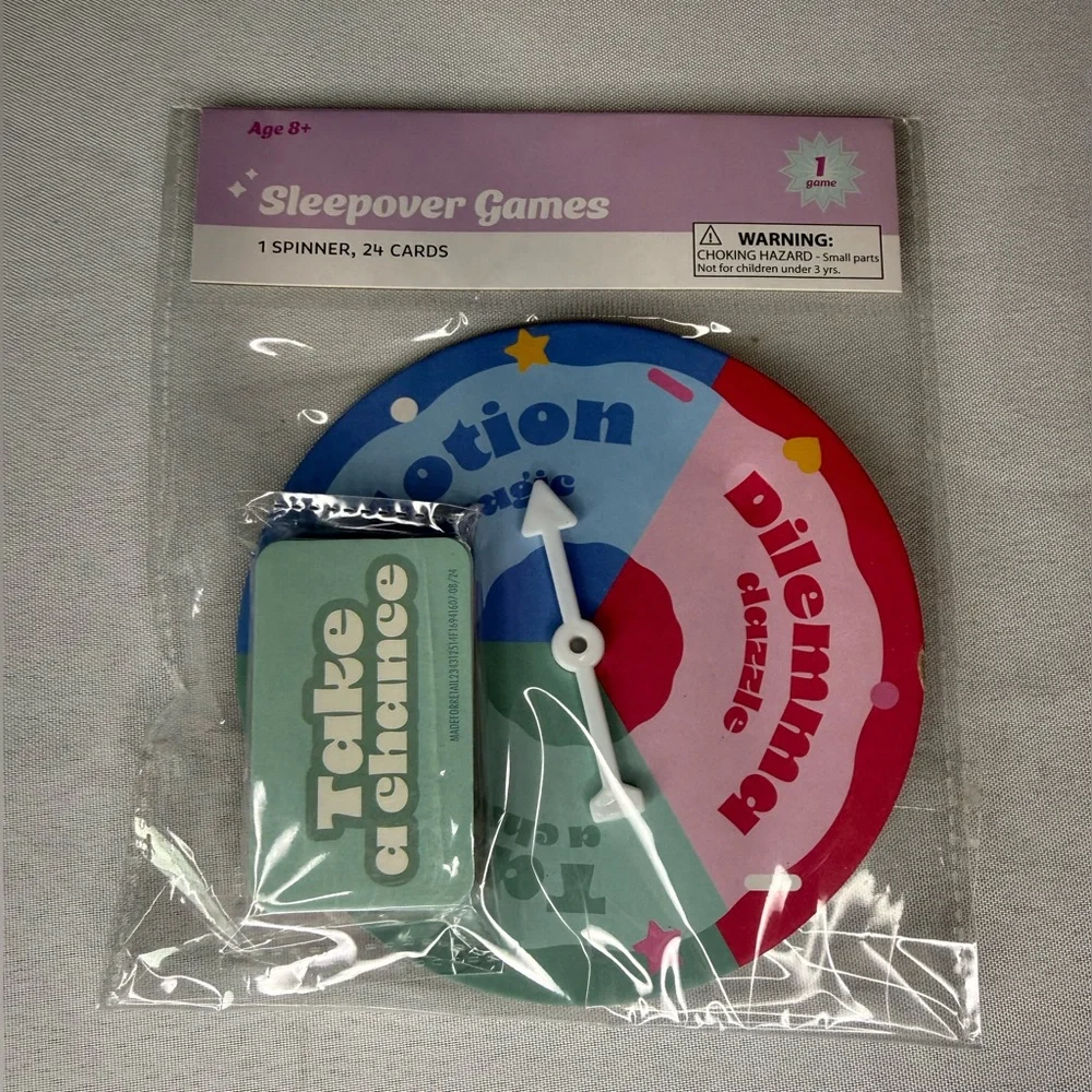 Slumber Party Kit- Banner, Games & More! Perfect For Fun Night! 7 Piece Set!NIP